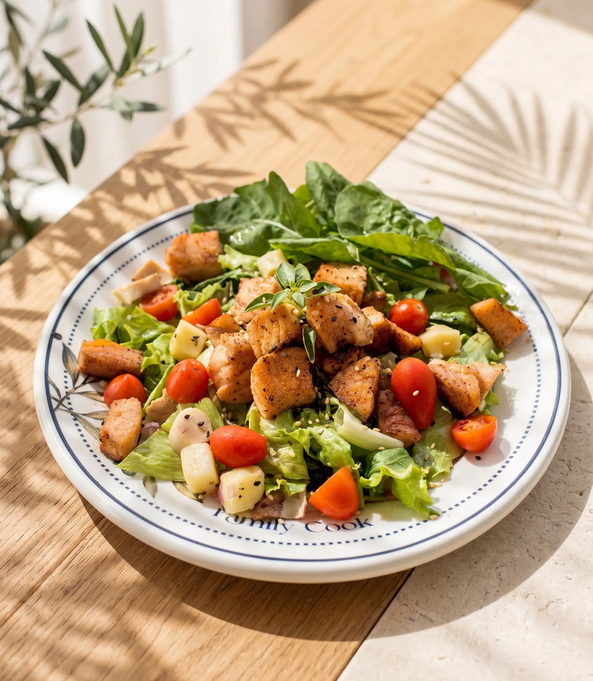 Salada com salmão Family Cook
