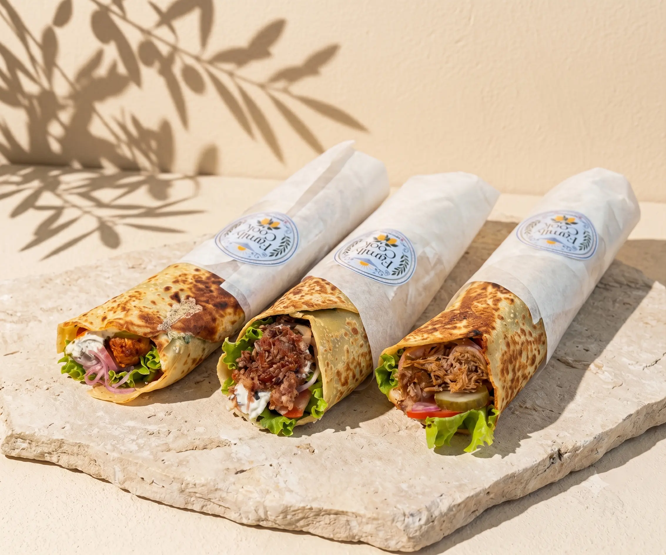 Shawarmas Family Cook em fotografia de produto