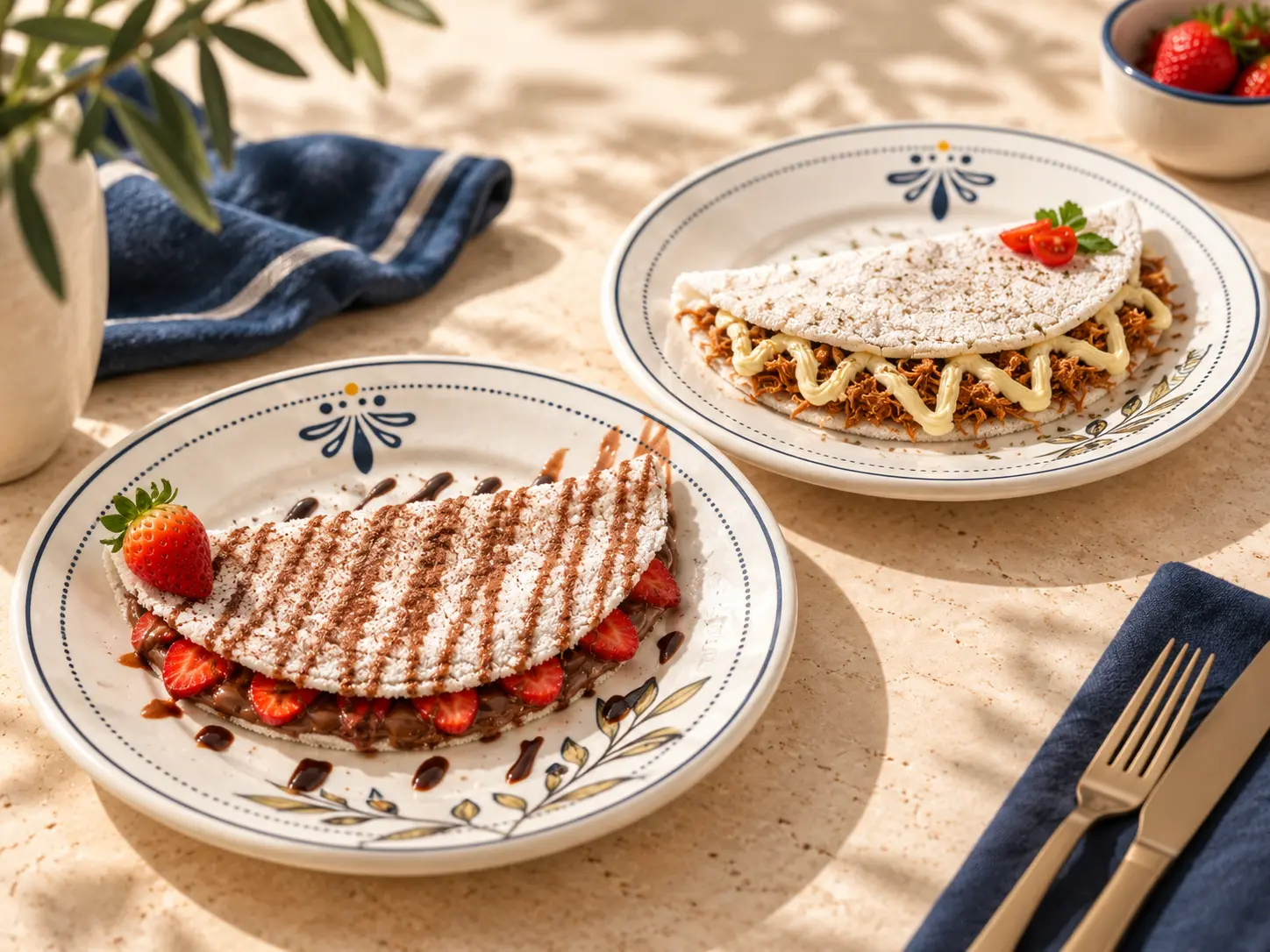 Tapiocas salgada e doce Family Cook em fotografia editorial